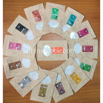 Kertas Kraft Pra-Printed Stand Up Pouch